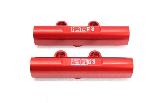02-14 SUBARU WRX, 07-20 STI, 08-12 LGT, 06-13 FXT IAG PERFORMANCE RED V3 TOP FEED FUEL RAILS - Image 2