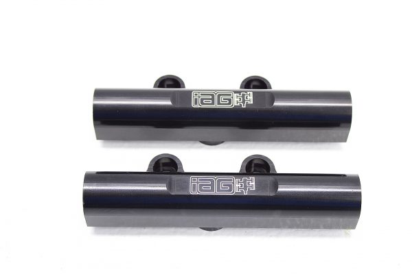 02-14 SUBARU WRX, 07-20 STI, 08-12 LGT, 06-13 FXT IAG PERFORMANCE BLACK V3 TOP FEED FUEL RAILS - Image 2