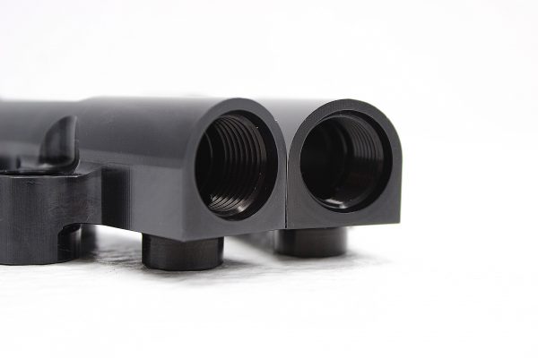 02-14 SUBARU WRX, 07-20 STI, 08-12 LGT, 06-13 FXT IAG PERFORMANCE BLACK V3 TOP FEED FUEL RAILS - Image 4