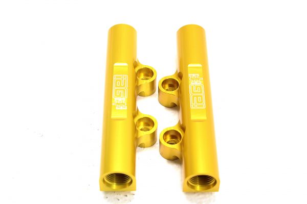 02-14 SUBARU WRX, 07-20 STI, 08-12 LGT, 06-13 FXT IAG PERFORMANCE GOLD V3 TOP FEED FUEL RAILS - Image 3