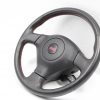 2005-2007 SUBARU WRX STI STEERING WHEEL & HORN ASSEMBLY RED STITCHED OEM EJ257 - Image 2