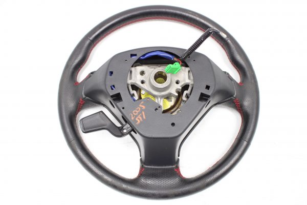 2005-2007 SUBARU WRX STI STEERING WHEEL & HORN ASSEMBLY RED STITCHED OEM EJ257 - Image 4
