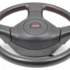2005-2007 SUBARU WRX STI STEERING WHEEL & HORN ASSEMBLY RED STITCHED OEM EJ257 - Image 5
