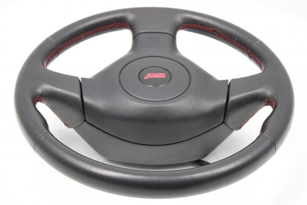 2005-2007 SUBARU WRX STI STEERING WHEEL & HORN ASSEMBLY RED STITCHED OEM EJ257 - Image 5