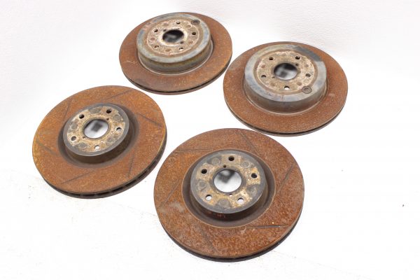 2008-2017 SUBARU WRX STI STOP TECH SLOTTED FRONT AND REAR ROTORS SET 5X114 - Image 2