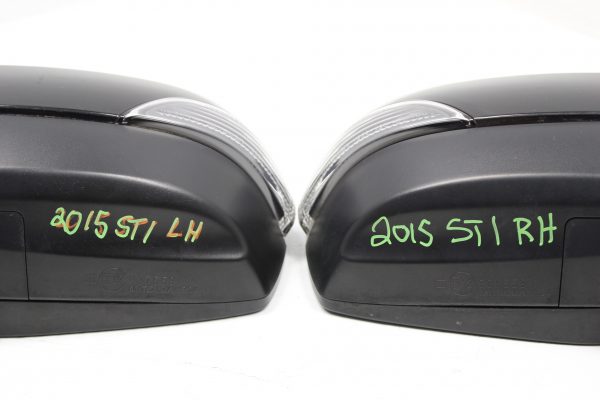 2015-2021 SUBARU WRX & STI SIDE VIEW MIRRORS W/ TURN SIGNALS LH/RH SET BLACK OEM - Image 10