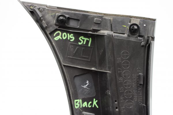 2015-2021 SUBARU WRX STI RH FENDER GARNISH TRIM BLACK PASSENGERS SIDE OEM - Image 8