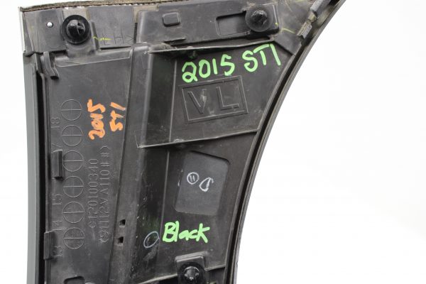 2015-2021 SUBARU WRX STI LH FENDER GARNISH TRIM BLACK DRIVERS SIDE OEM - Image 9