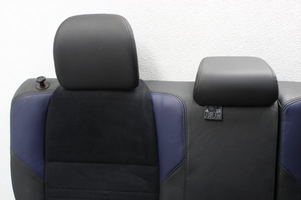 2015 SUBARU WRX STI LAUNCH EDITION BLUE LEATHER REAR SEATS UPPER & LOWER SET - Image 4
