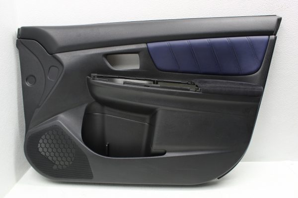 2015 SUBARU WRX STI LAUNCH EDITION FRONT & REAR BLUE LEATHER DOOR PANELS CARDS - Image 2