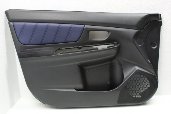 2015 SUBARU WRX STI LAUNCH EDITION FRONT & REAR BLUE LEATHER DOOR PANELS CARDS - Image 4