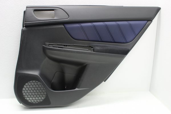 2015 SUBARU WRX STI LAUNCH EDITION FRONT & REAR BLUE LEATHER DOOR PANELS CARDS - Image 6