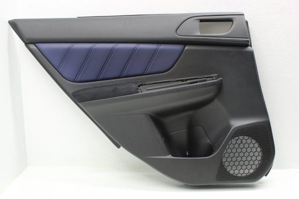 2015 SUBARU WRX STI LAUNCH EDITION FRONT & REAR BLUE LEATHER DOOR PANELS CARDS - Image 8
