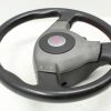 04 2004 SUBARU WRX STI STEERING WHEEL & HORN ASSEMBLY RED STITCHED OEM EJ257 - Image 2