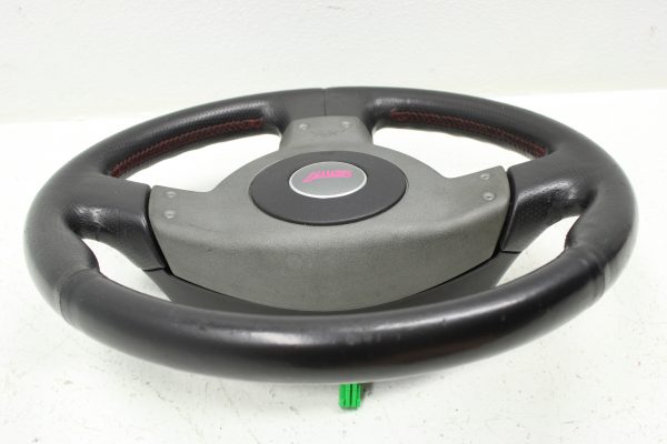 04 2004 SUBARU WRX STI STEERING WHEEL & HORN ASSEMBLY RED STITCHED OEM EJ257 - Image 3