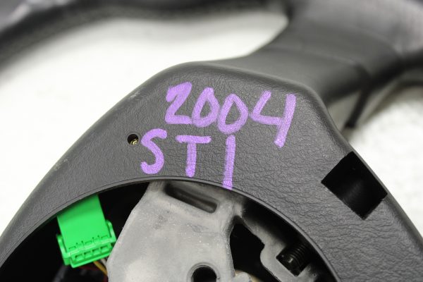 04 2004 SUBARU WRX STI STEERING WHEEL & HORN ASSEMBLY RED STITCHED OEM EJ257 - Image 10