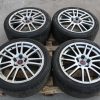 2008-2017 SUBARU WRX STI SILVER ENKEI WHEELS RIMS & TIRES 18X8.5 +55 OEM 5X114