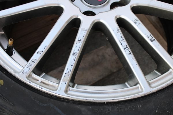 2008-2017 SUBARU WRX STI SILVER ENKEI WHEELS RIMS & TIRES 18X8.5 +55 OEM 5X114 - Image 10