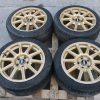 05-07 2005-2007 SUBARU WRX STI GOLD BBS FORGED RIMS WHEELS & TIRES 17X8 5X114 - Image 4