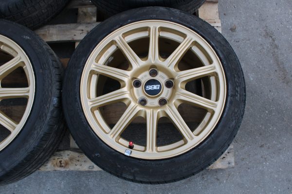 05-07 2005-2007 SUBARU WRX STI GOLD BBS FORGED RIMS WHEELS & TIRES 17X8 5X114 - Image 7