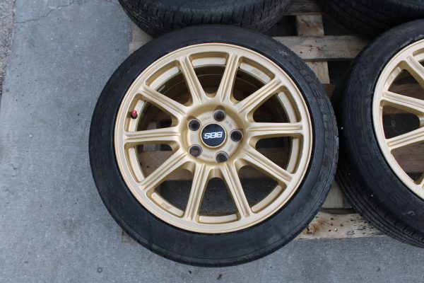 05-07 2005-2007 SUBARU WRX STI GOLD BBS FORGED RIMS WHEELS & TIRES 17X8 5X114 - Image 8