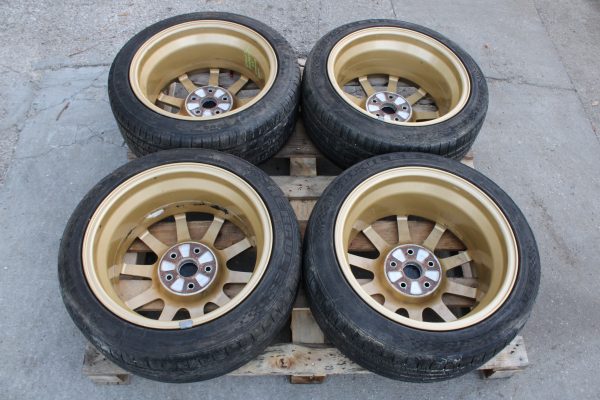05-07 2005-2007 SUBARU WRX STI GOLD BBS FORGED RIMS WHEELS & TIRES 17X8 5X114 - Image 10