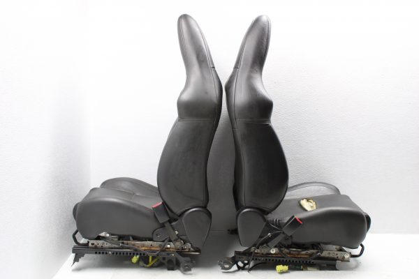 2007 SUBARU IMPREZA WRX STI LIMITED BLACK LEATHER FRONT SEATS LH/RH SET OEM - Image 4