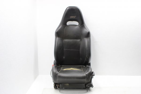 2007 SUBARU IMPREZA WRX STI LIMITED BLACK LEATHER FRONT SEATS LH/RH SET OEM - Image 5