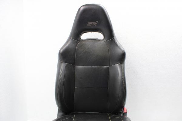 2007 SUBARU IMPREZA WRX STI LIMITED BLACK LEATHER FRONT SEATS LH/RH SET OEM - Image 9