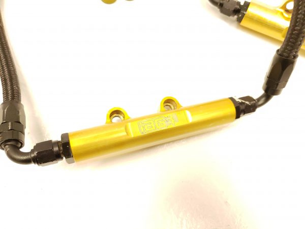 2002-2014 SUBARU WRX & 2007-2020 STI IAG PERFORMANCE GOLD TOP FEED FUEL RAILS / FPR FUEL SYSTEM KIT - Image 6