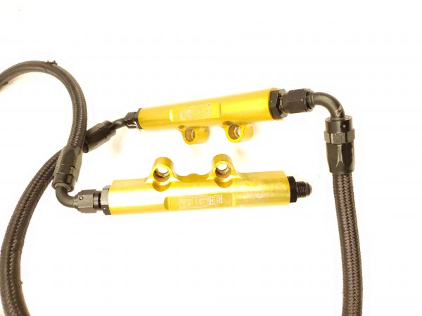 2002-2014 SUBARU WRX & 2007-2020 STI IAG PERFORMANCE GOLD TOP FEED FUEL RAILS / FPR FUEL SYSTEM KIT - Image 9