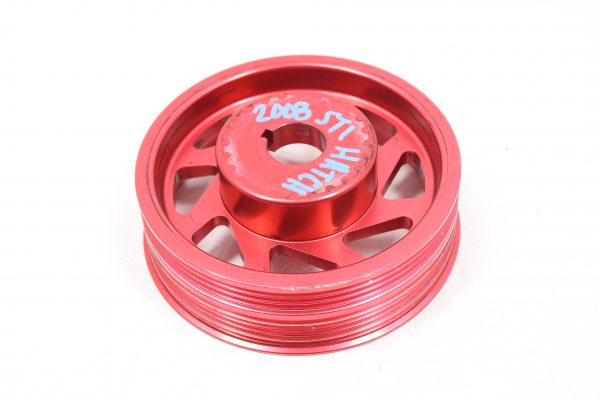 2002-2014 SUBARU WRX & 2004-2021 STI PERRIN LIGHT WEIGHT CRANK PULLEY RED LCP - Image 3
