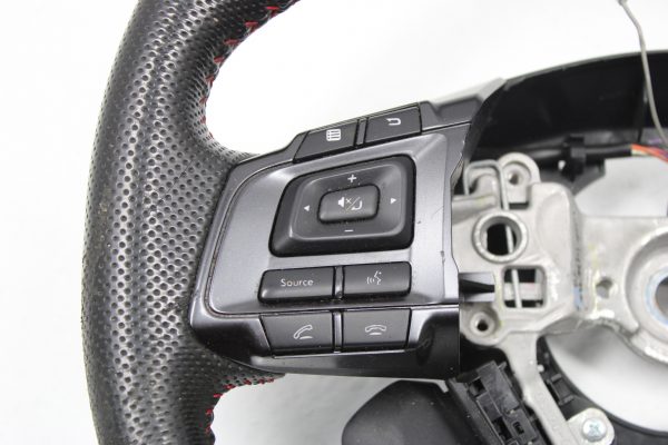 2015-2021 SUBARU WRX STI STEERING WHEEL ASSEMBLY RED STITCHED OEM - Image 4