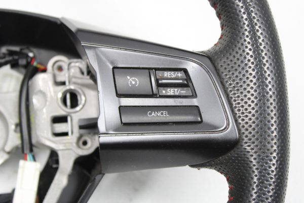 2015-2021 SUBARU WRX STI STEERING WHEEL ASSEMBLY RED STITCHED OEM - Image 5