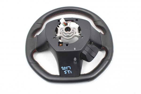 2015-2021 SUBARU WRX STI STEERING WHEEL ASSEMBLY RED STITCHED OEM - Image 9