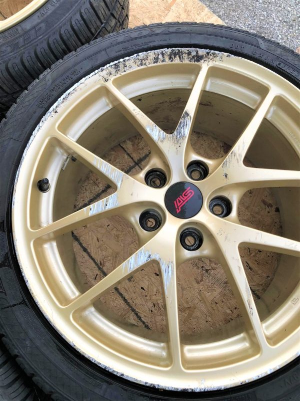 2015 SUBARU WRX STI LAUNCH EDITION FORGED BBS GOLD 18" WHEELS RIMS & TIRES 5X114 - Image 6
