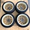 2015 SUBARU WRX STI LAUNCH EDITION FORGED BBS GOLD 18" WHEELS RIMS & TIRES 5X114 - Image 10