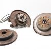 2008-2017 SUBARU WRX STI REAR HUBS KNUCKLES SPINDLES & ROTORS SET *RUSTY*