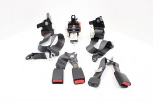 2008-2014 SUBARU WRX STI REAR SEAT BELTS BUCKLES SET LH/RH BLACK OEM