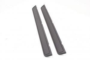 2008-2014 SUBARU IMPREZA WRX FRONT DOOR SILL KICK PLATE PANELS BLACK SET OEM