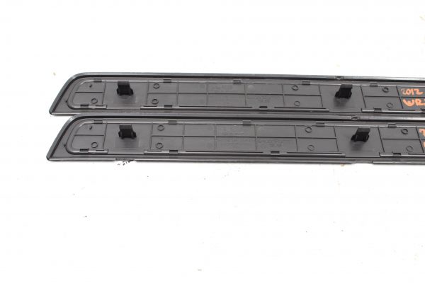 2008-2014 SUBARU IMPREZA WRX FRONT DOOR SILL KICK PLATE PANELS BLACK SET OEM - Image 4