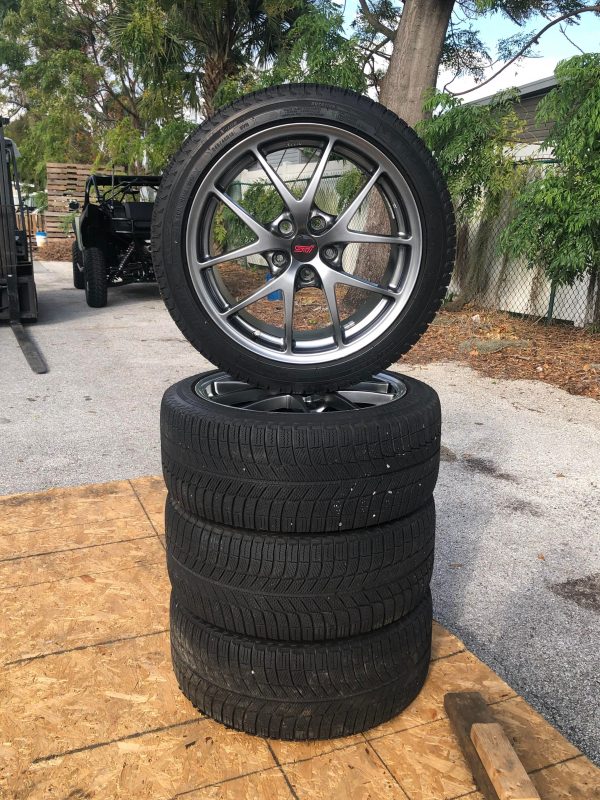 2015-2017 SUBARU WRX STI LIMITED FORGED BBS WHEELS RIMS & TIRES 18X8.5 +55 5X114 - Image 10