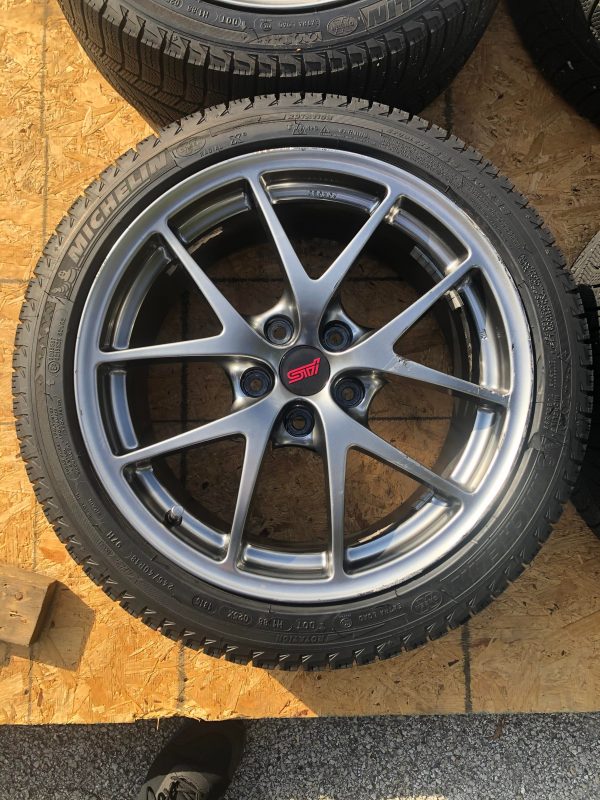 2015-2017 SUBARU WRX STI LIMITED FORGED BBS WHEELS RIMS & TIRES 18X8.5 +55 5X114 - Image 2
