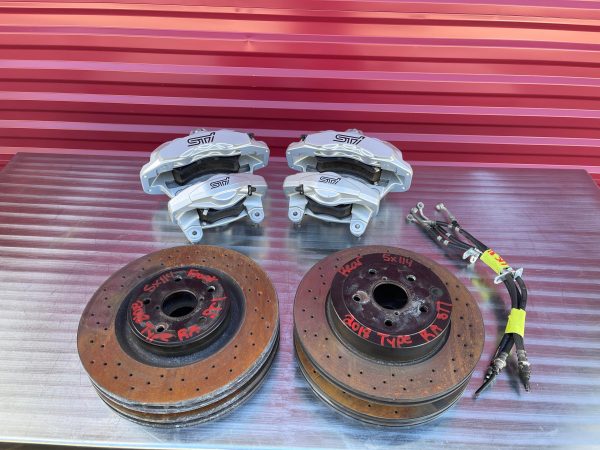 2018 SUBARU WRX STI TYPE RA 6/2 POT BREMBO BRAKE CALIPERS & ROTORS 31K MILES