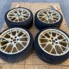 2018 SUBARU WRX STI TYPE RA GOLD FORGED BBS WHEELS RIMS & TIRES 19X8.5 +55 5X114 - Image 2