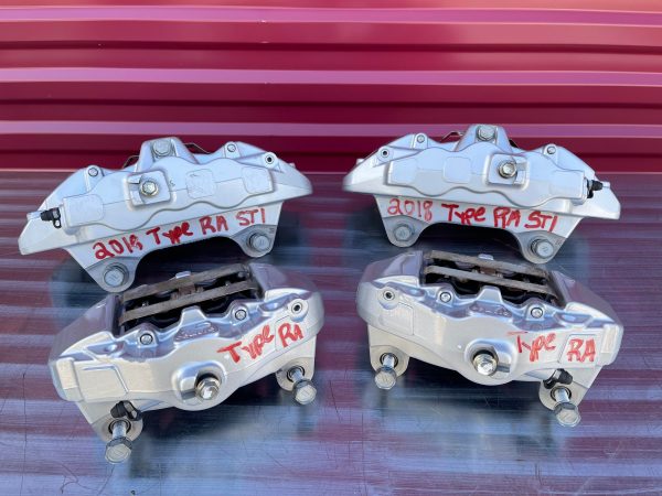 2018 SUBARU WRX STI TYPE RA 6/2 POT BREMBO BRAKE CALIPERS & ROTORS 31K MILES - Image 4