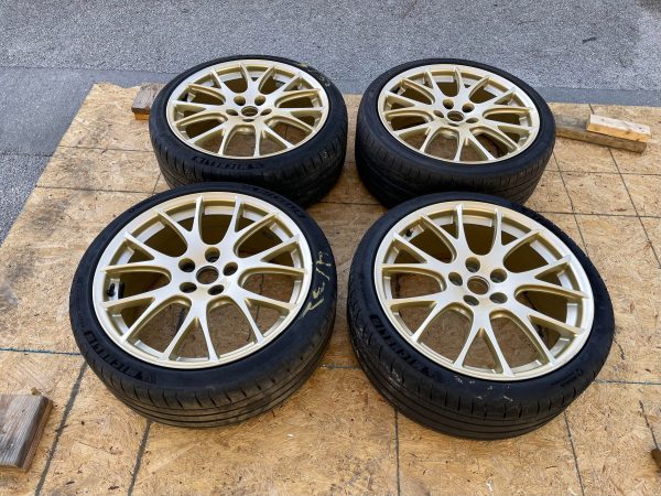 2018 SUBARU WRX STI TYPE RA GOLD FORGED BBS WHEELS RIMS & TIRES 19X8.5 +55 5X114