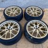2018 SUBARU WRX STI TYPE RA GOLD FORGED BBS WHEELS RIMS & TIRES 19X8.5 +55 5X114 - Image 3