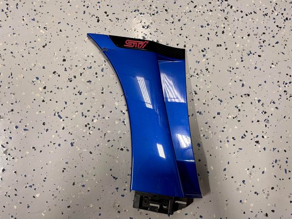 2018 SUBARU WRX STI TYPE RA LH FENDER GARNISH TRIM WRB BLUE DRIVERS SIDE OEM