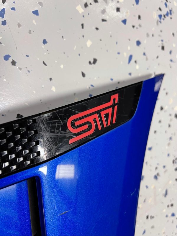 2018 SUBARU WRX STI TYPE RA RH FENDER GARNISH TRIM WRB BLUE PASSENGERS SIDE OEM - Image 5
